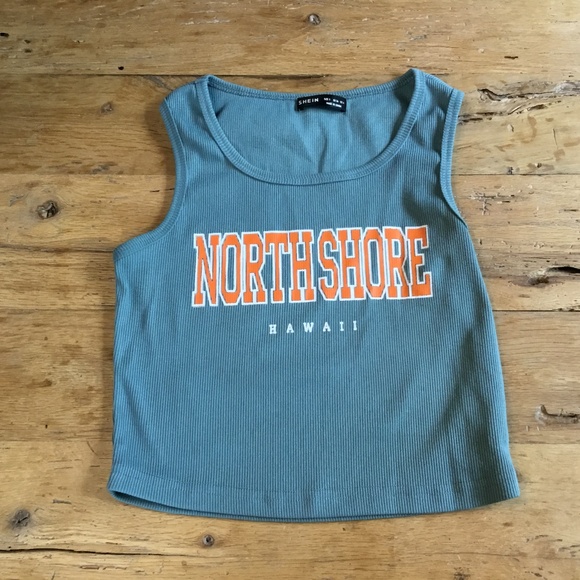 north Shore Hawaii crop top Shein Size S new tank ribbed - Picture 1 of 7